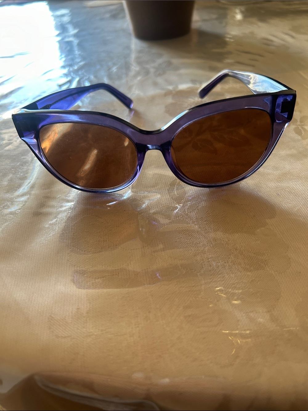 MCM Purple Sunglass Temple Arm with Subtle Logo